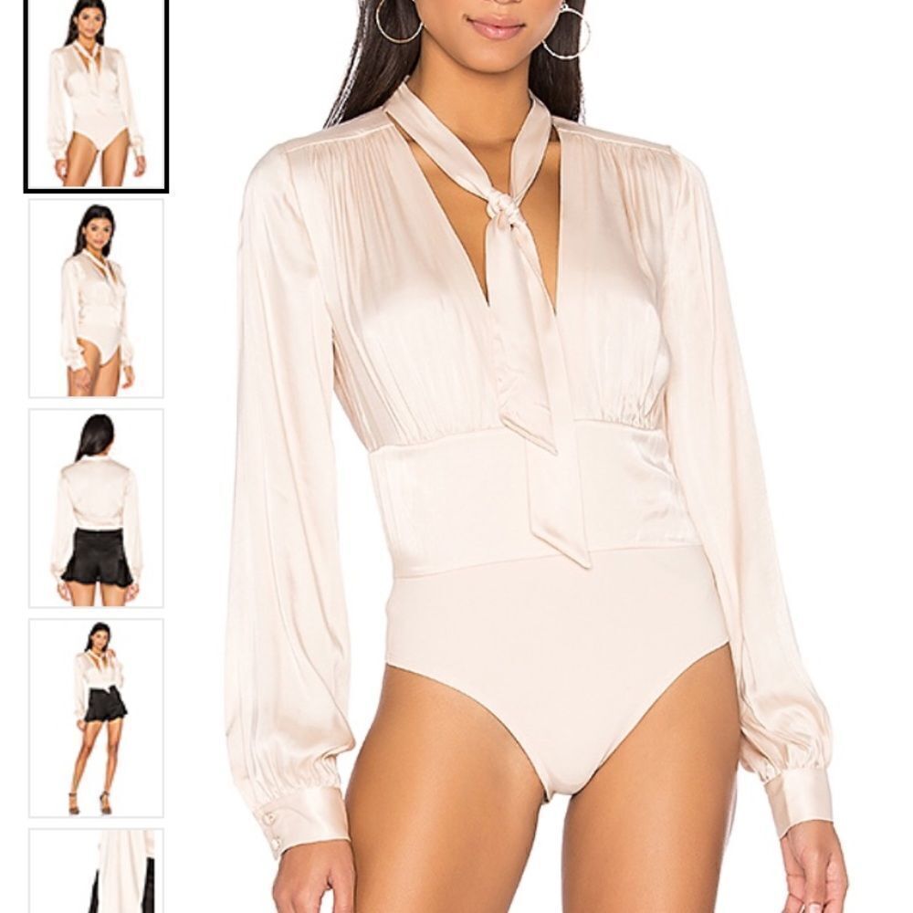 LPA Bodysuit 122 Long Sleeve In Mascarpone Baby Pink Size M
